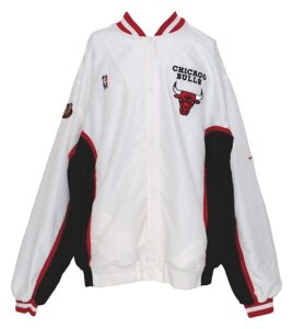 1998 Luc Longley Chicago Bulls NBA Finals Home Warm-Up Uniform