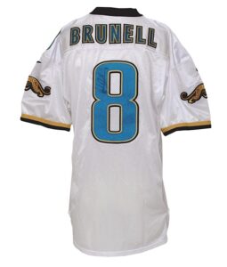 1998 Mark Brunell Jacksonville Jaguars Game-Used & Autographed Road Jersey