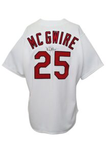 1998 Mark McGwire St. Louis Cardinals Game-Used & Autographed Home Jersey