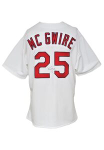 1998 Mark McGwire St. Louis Cardinals Game-Used & Autographed Home Jersey