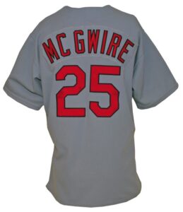 1998 Mark McGwire St. Louis Cardinals Game-Used Road Jersey