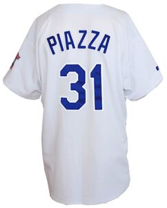 1998 Mike Piazza Los Angeles Dodgers Game-Used Home Jersey