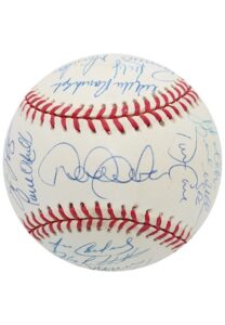 1998 New York Yankees Team-Signed OAL Baseball