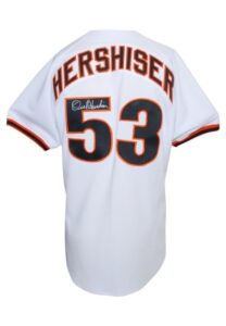 1998 Orel Hershiser San Francisco Giants Game-Used & Autographed Home Jersey