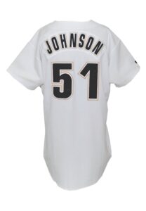 1998 Randy Johnson Houston Astros Game-Used Home Jersey