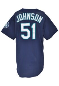 1998 Randy Johnson Seattle Mariners Worn BP Jersey