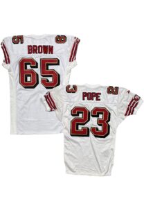 1998 Ray Brown & Marquez Pope San Francisco 49ers Game-Used Jerseys