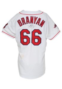 1998 Russell Branyan Rookie Cleveland Indians Game-Used & Autographed Home Jersey