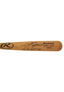 1998 Sammy Sosa Chicago Cubs Game-Used & Autographed Bat