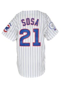 1998 Sammy Sosa Chicago Cubs Game-Used Home Jersey