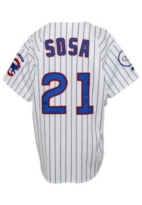 1998 Sammy Sosa Chicago Cubs Game-Used Home Jersey