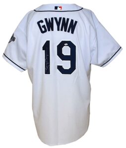 1998 Tony Gwynn San Diego Padres Game-Used Bat, 2001 Game-Used & Autographed Alternate Jersey & 4/7/99 Game Used & Autographed Batting Helmet for Hits 2932, 2933