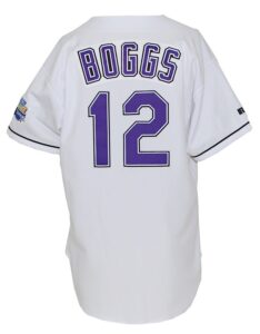 1998 Wade Boggs Tampa Bay Devil Rays Game-Used Home Jersey