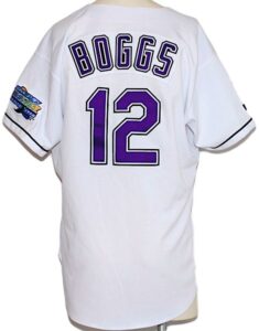 1998 Wade Boggs Tampa Bay Devil Rays Game-Used Home Jersey