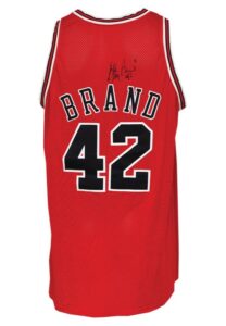 1999-00 Elton Brand Rookie Chicago Bulls Game-Used & Autographed Road Jersey