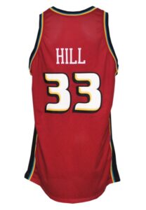 1999-00 Grant Hill Detroit Pistons Game-Used Red Alternate Jersey 