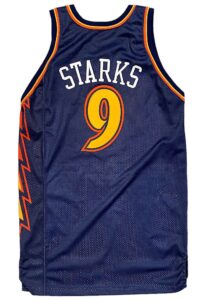 1999-00 John Starks Golden State Warriors Game-Used & Autographed Jersey