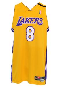 1999-00 Kobe Bryant Los Angeles Lakers Game-Used & Autographed Home Jersey