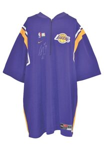 1999-00 Los Angeles Lakers Player-Worn & Autographed Shooting Shirt Attributed To Shaquille O’Neal