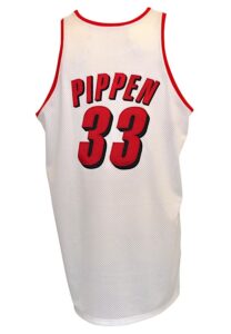 1999-00 Scottie Pippen Portland Trail Blazers Game-Used & Autographed Home Jersey