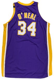 1999-00 Shaquille O’Neal LA Lakers Game-Used Jersey