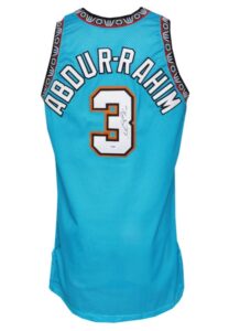 1999-00 Shareef Abdur-Rahim Vancouver Grizzlies Game-Used & Autographed Road Jersey