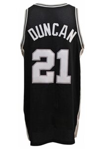 1999-00 Tim Duncan San Antonio Spurs Game-Used Road Jersey