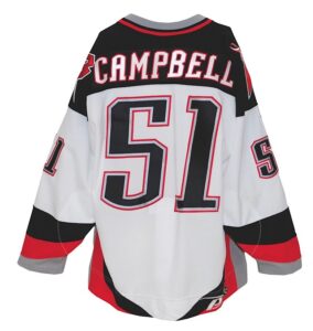 1999-2000 Brian Campbell Buffalo Sabres Game-Used White Jersey