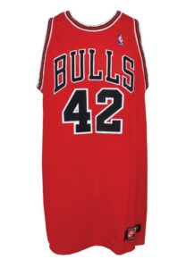 1999-2000 Elton Brand Rookie Chicago Bulls Game-Used & Autographed Road Jersey