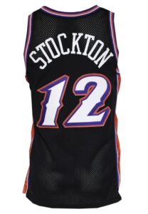 1999-2000 John Stockton Utah Jazz Game-Used Road Jersey (Equipment Manager LOA)