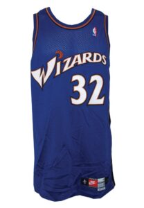 1999-2000 Richard Hamilton Washington Wizards Game-Used Road Jersey 