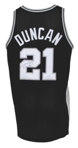 1999-2000 Tim Duncan San Antonio Spurs Game-Used & Autographed Road Jersey