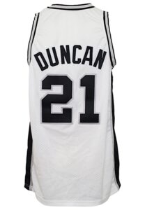 1999-2000 Tim Duncan San Antonio Spurs Game-Used Home Jersey