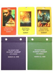 1999 Academy Awards Los Angeles Voting Booklets & Various World Premiere Guest Passes