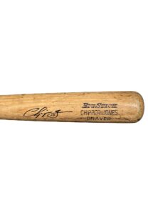 1999 Chipper Jones Atlanta Braves Game-Used & Autographed Bat