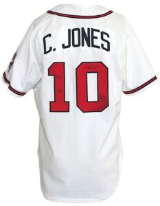 1999 Chipper Jones Atlanta Braves Game-Used & Autographed Home Jersey