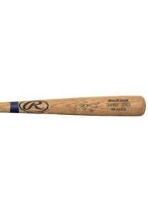 1999 Chipper Jones Atlanta Braves World Series Game-Used & Autographed Bat