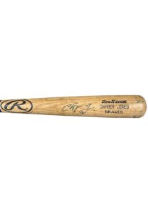 1999 Chipper Jones Atlanta Braves World Series Game-Used & Autographed Bat