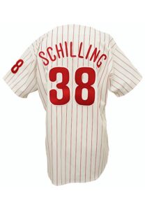 1999 Curt Schilling Philadelphia Phillies Game-Used Home Jersey