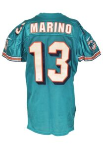 1999 Dan Marino Miami Dolphins Game-Used & Autographed Home Jersey