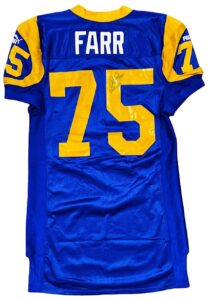 1999 D’Marco Farr St. Louis Rams Game-Used & Signed Jersey