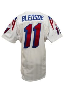 1999 Drew Bledsoe New England Patriots Game-Used White Jersey