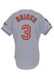 1999 Harold Baines Baltimore Orioles Game-Used Road Jersey