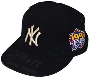 1999 Jim Leyritz NY Yankees World Series Game-Used & Autographed Cap