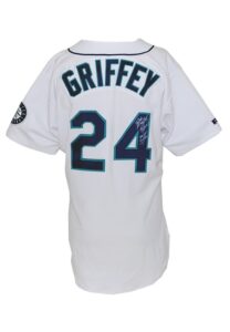 1999 Ken Griffey, Jr. Seattle Mariners Game-Used & Autographed Home Jersey