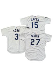 1999 Kevin Brown, Alex Cora & Shawn Green LA Dodgers Game-Used & Autographed Spring Training Jerseys