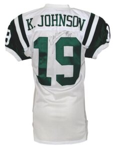 1999 Keyshawn Johnson New York Jets Game-Used & Autographed Road Jersey