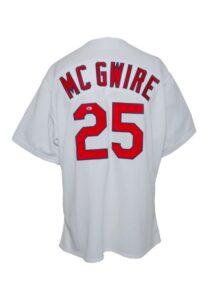 1999 Mark McGwire St. Louis Cardinals Game-Used & Autographed Home Jersey