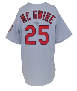 1999 Mark McGwire St. Louis Cardinals Pro-Cut & Autographed All-Star Road Jersey