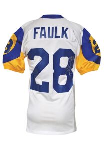 1999 Marshall Faulk St. Louis Rams Game-Used & Autographed Road Jersey